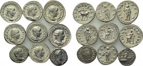 9 Roman coins.