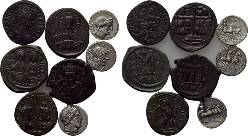 8 Roman and Byzantine coins. 

Obv: .
Rev: .

. 

Condition: See picture....
