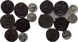 8 Roman and Byzantine coins.