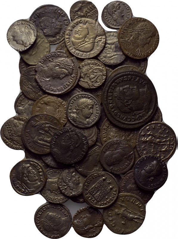 50 Late Roman coins. 

Obv: .
Rev: .

. 

Condition: See picture.

Weig...