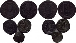 5 Byzantine coins.