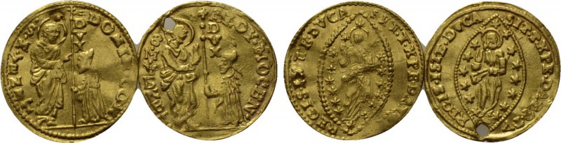 2 Venetian gold zecchini. 

Obv: .
Rev: .

. 

Condition: See picture.
...