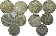 5 modern coins.