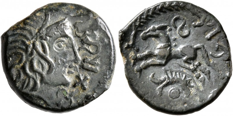 CELTIC, Northwest Gaul. Aulerci Eburovices. Circa 50-30 BC. AE (Bronze, 15 mm, 2...