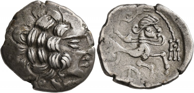 CELTIC, Northwest Gaul. Redones. Circa 60-50 BC. Stater (Silver, 22 mm, 6.61 g, ...