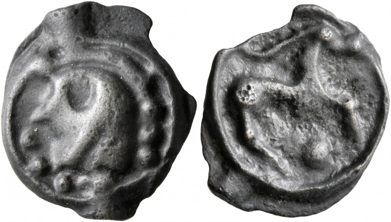 CELTIC, Northwest Gaul. Senones. Circa 100-60 BC. Cast unit (Potin, 17 mm, 3.03 ...