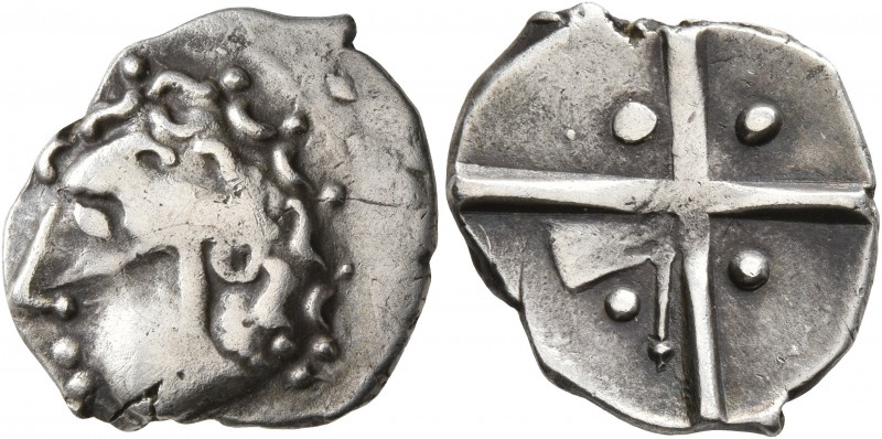 CELTIC, Southern Gaul. Longostaletes. 2nd century BC. Drachm (Silver, 19 mm, 3.5...