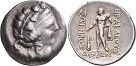 CELTIC, Lower Danube. Imitations of Thasos. Late 2nd-1st century BC. Tetradrachm (Silver, 31 mm, 16.67 g, 11 h). Celticized head of Dionysos to right,...