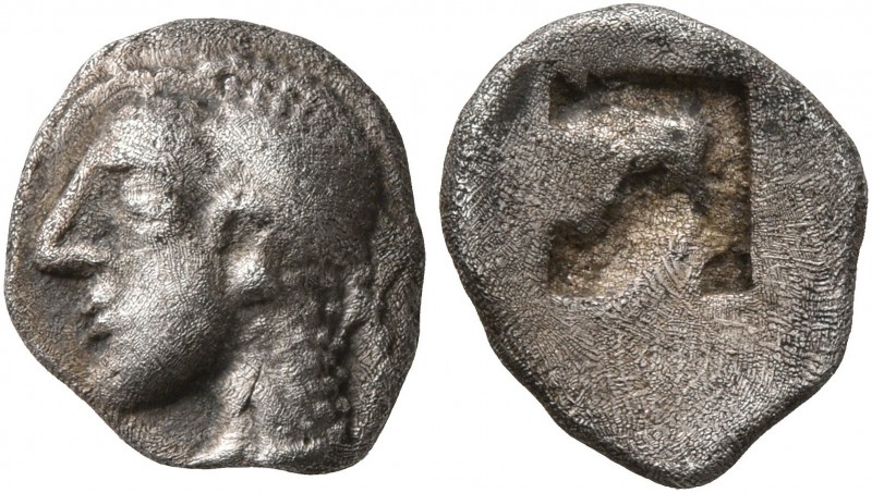 GAUL. Massalia. Circa 500-475 BC. Obol (Silver, 11 mm, 1.01 g), Milesian standar...