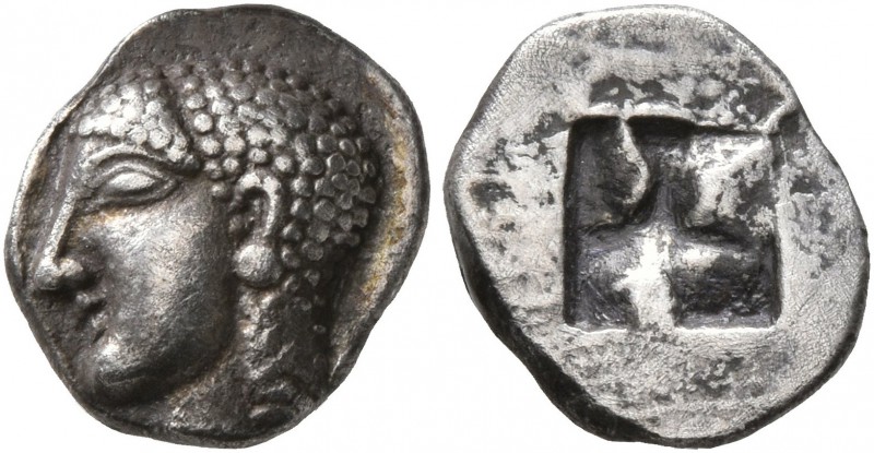 GAUL. Massalia. Circa 500-475 BC. Obol (Silver, 10 mm, 1.08 g), Milesian standar...