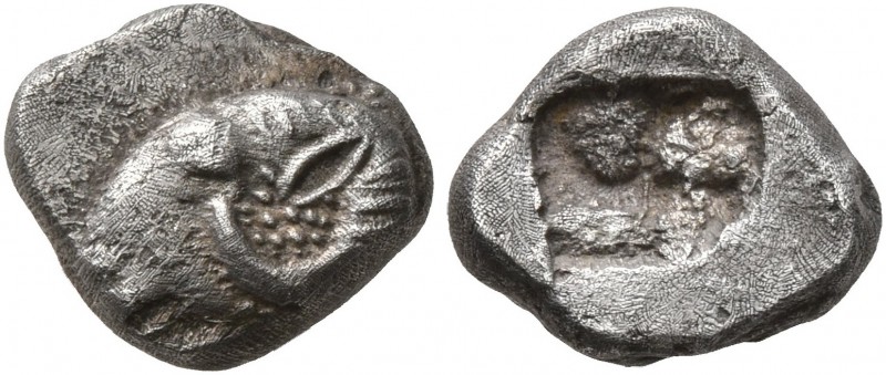 GAUL. Massalia. Circa 500-475 BC. 3/4 Obol (Silver, 9 mm, 0.87 g), Milesian stan...
