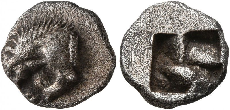 GAUL. Massalia. Circa 500-475 BC. 3/4 Obol (Silver, 9 mm, 0.83 g), Milesian stan...