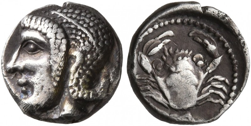 GAUL. Massalia. Circa 460-450 BC. Obol (Silver, 9 mm, 1.05 g, 12 h). Archaic hea...