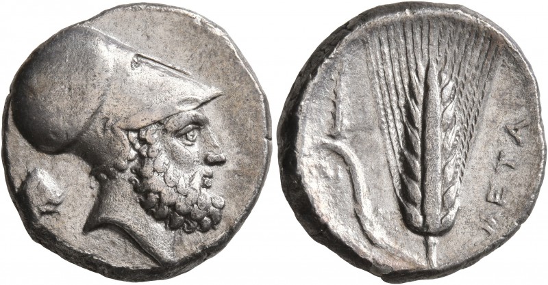 LUCANIA. Metapontion. Circa 340-330 BC. Didrachm or Nomos (Silver, 20 mm, 7.81 g...