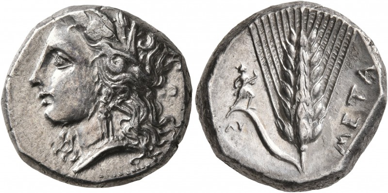 LUCANIA. Metapontion. Circa 330-290 BC. Didrachm or Nomos (Silver, 19 mm, 7.95 g...