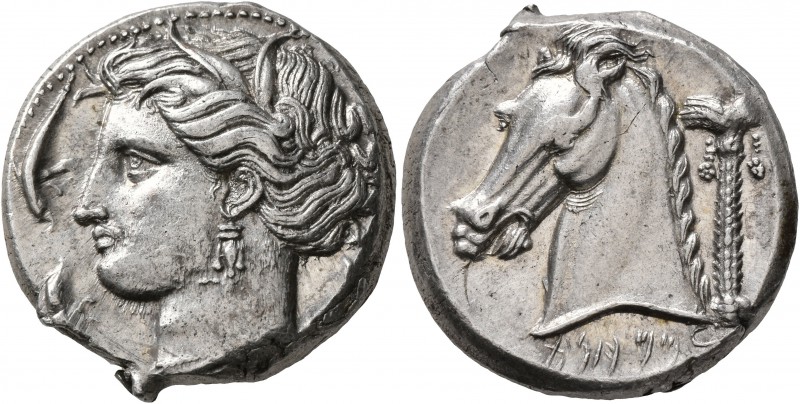 SICILY. Entella (?). Punic issues, circa 320/15-300 BC. Tetradrachm (Silver, 25 ...
