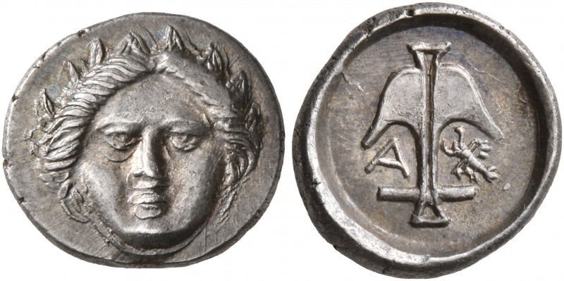 THRACE. Apollonia Pontika. Late 5th-4th centuries BC. Diobol (Silver, 12 mm, 1.3...