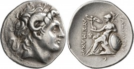 KINGS OF THRACE. Lysimachos, 305-281 BC. Tetradrachm (Silver, 32 mm, 16.45 g, 1 h), Lampsakos, circa 297/6-282/1. Diademed head of Alexander the Great...