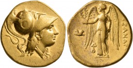 KINGS OF MACEDON. Alexander III ‘the Great’, 336-323 BC. Stater (Gold, 19 mm, 8.53 g, 1 h), Lampsakos, struck under Kalas or Demarchos, circa 328/5-32...
