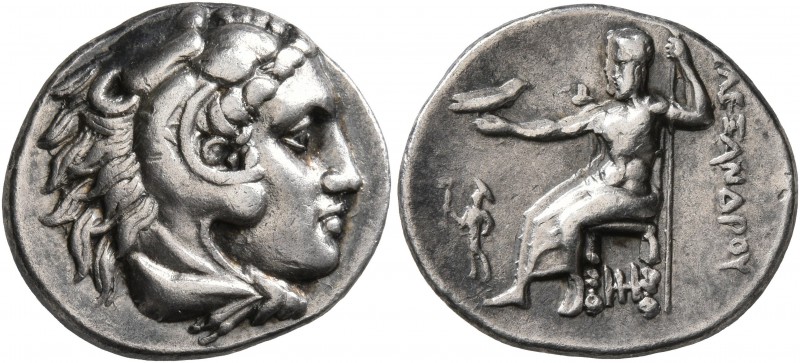 KINGS OF MACEDON. Alexander III ‘the Great’, 336-323 BC. Drachm (Silver, 18 mm, ...