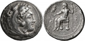 KINGS OF MACEDON. Alexander III ‘the Great’, 336-323 BC. Tetradrachm (Silver, 27 mm, 16.68 g, 11 h), Tarsos, struck under Menes or Philotas, circa 324...