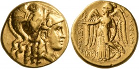 KINGS OF MACEDON. Alexander III ‘the Great’, 336-323 BC. Stater (Gold, 17 mm, 8.51 g, 4 h), Babylon, struck under Seleukos I, circa 311-300. Head of A...