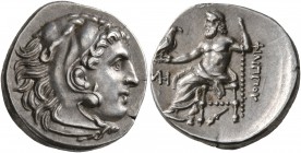 KINGS OF MACEDON. Philip III Arrhidaios, 323-317 BC. Drachm (Silver, 17 mm, 4.27 g, 2 h), Abydos. Head of Herakles to right, wearing lion skin headdre...