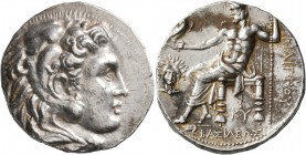 KINGS OF MACEDON. Philip III Arrhidaios, 323-317 BC. Tetradrachm (Silver, 26 mm, 17.12 g, 9 h), Babylon, struck under Archon, Dokimos, or Seleukos I. ...