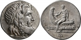 KINGS OF MACEDON. Antigonos III Doson, 229-221 BC. Tetradrachm (Subaeratus, 30 mm, 15.08 g, 12 h), irregular mint, imitating Amphipolis, after circa 2...
