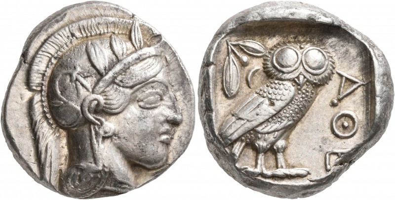 ATTICA. Athens. Circa 430s BC. Tetradrachm (Silver, 23 mm, 17.21 g, 10 h). Head ...