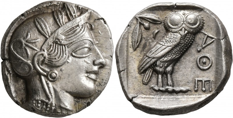 ATTICA. Athens. Circa 430s-420s BC. Tetradrachm (Silver, 25 mm, 17.22 g, 3 h). H...