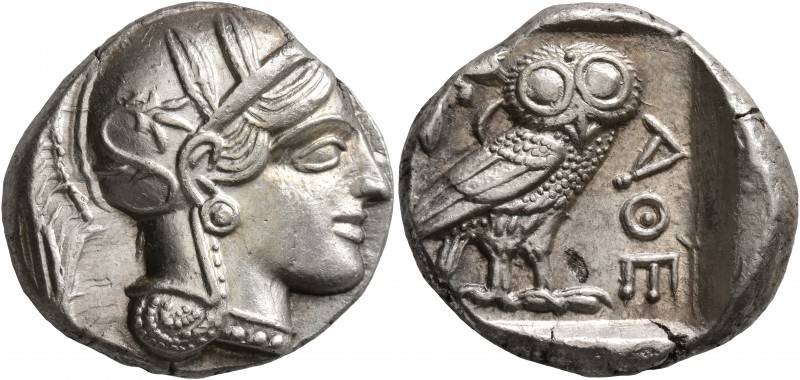 ATTICA. Athens. Circa 430s-420s BC. Tetradrachm (Silver, 25 mm, 17.23 g, 12 h). ...