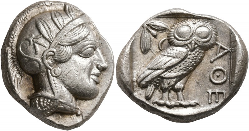 ATTICA. Athens. Circa 430s-420s BC. Tetradrachm (Silver, 24 mm, 17.22 g, 10 h). ...