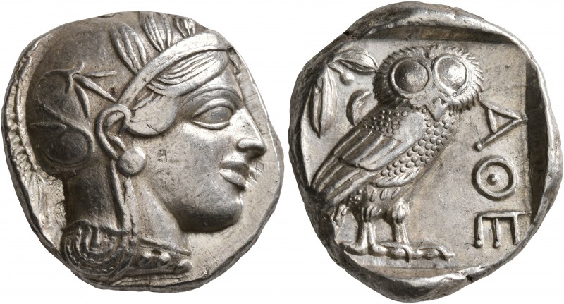 ATTICA. Athens. Circa 430s-420s BC. Tetradrachm (Silver, 24 mm, 17.25 g, 7 h). H...