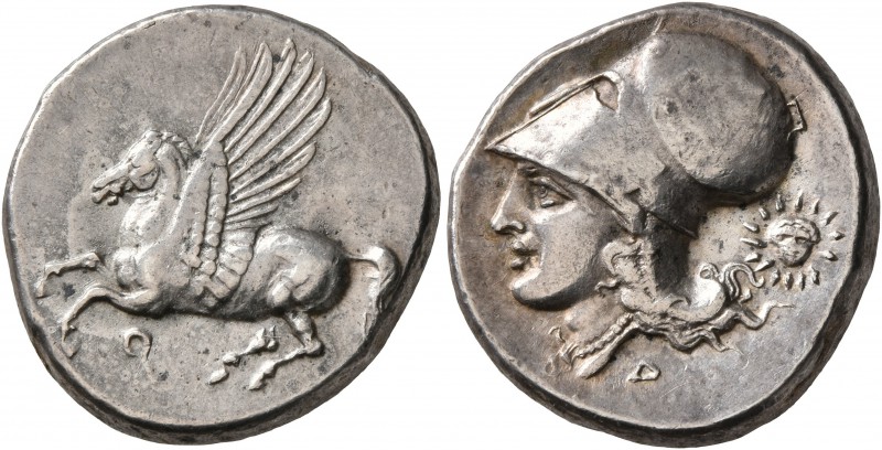 CORINTHIA. Corinth. Circa 375-300 BC. Stater (Silver, 21 mm, 8.79 g, 4 h). Ϙ Peg...