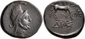 BITHYNIA. Dia. Time of Mithradates VI Eupator, circa 85-65 BC. AE (Bronze, 23 mm, 12.07 g, 11 h). Head of Perseus to right, wearing Phrygian helmet de...