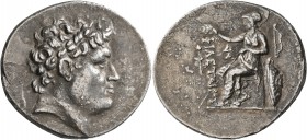 KINGS OF PERGAMON. Eumenes II, 197-159 BC. Tetradrachm (Silver, 33 mm, 16.58 g, 1 h). Diademed head of Philetairos to right. Rev. ΦIΛETAIΡOΥ Athena en...
