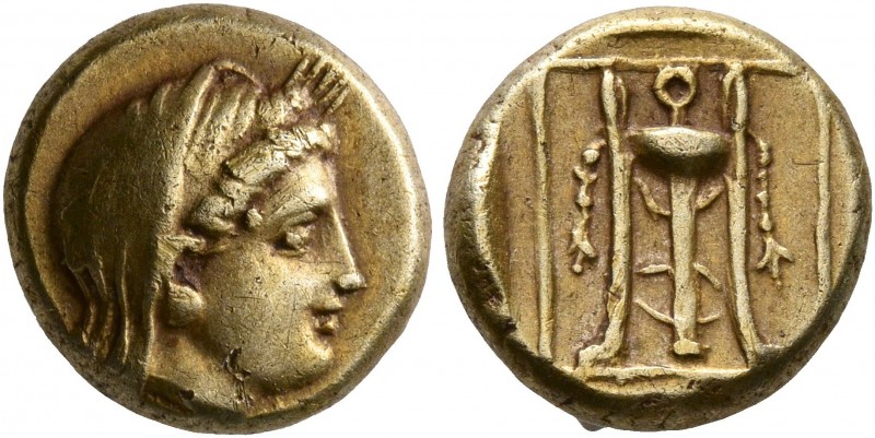 LESBOS. Mytilene. Circa 377-326 BC. Hekte (Electrum, 11 mm, 2.54 g, 12 h). Veile...