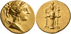 IONIA. Ephesos. 133-88 BC. Stater (Gold, 19 mm, 8.50 g, 12 h), circa 122/1-121/0. Draped bust of Artemis to right, wearing stephane and pendant earrin...