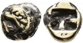 IONIA. Phokaia. Circa 625/0-522 BC. Myshemihekte – 1/24 Stater (Subaeratus, 7 mm, 0.41 g), a contemporary plated imitation. Head of a griffin to left;...