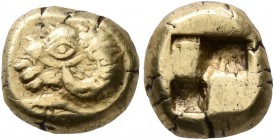 IONIA. Phokaia. Circa 521-478 BC. Hekte (Subaeratus, 9 mm, 2.03 g), a contemporary plated imitation. Head of a ram to left; below, seal to left. Rev. ...