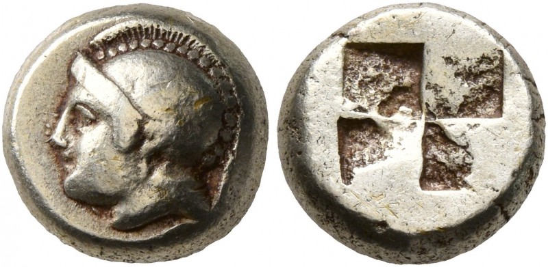 IONIA. Phokaia. Circa 478-387 BC. Hekte (Electrum, 10 mm, 2.55 g). Head of Athen...