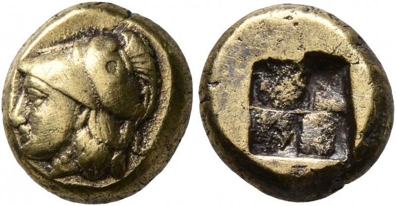 IONIA. Phokaia. Circa 387-326 BC. Hekte (Electrum, 10 mm, 2.50 g). Head of Athen...