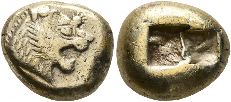 KINGS OF LYDIA. Alyattes II to Kroisos, circa 610-546 BC. Trite (Electrum, 12 mm...