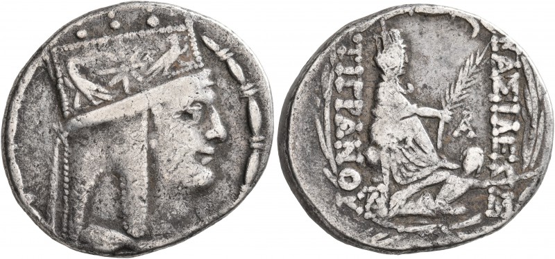 KINGS OF ARMENIA. Tigranes II ‘the Great’, 95-56 BC. Tetradrachm (Silver, 26 mm,...