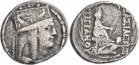 KINGS OF ARMENIA. Tigranes II ‘the Great’, 95-56 BC. Tetradrachm (Silver, 26 mm, 15.56 g, 1 h), Tigranokerta, circa 80-68. Draped bust of Tigranes II ...