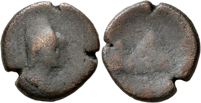 KINGS OF ARMENIA. Tigranes IV (Restored) and Erato, 2 BC-AD 1. Dichalkon (Bronze...