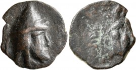 KINGS OF COMMAGENE. Mithradates I Kallinikos, circa 96-70 BC. Dichalkon (Bronze, 17 mm, 3.54 g, 1 h). Head of Mithradates I to right, wearing bashlyk ...