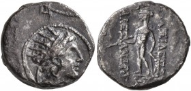 SELEUKID KINGS OF SYRIA. Alexander I Balas, 152-145 BC. Hemidrachm (Silver, 13 mm, 2.02 g, 2 h), Antiochia on the Orontes. Radiate and diademed head o...