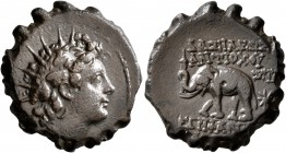 SELEUKID KINGS OF SYRIA. Antiochos VI Dionysos, 144-142 BC. AE (Bronze, 21 mm, 6.65 g, 1 h), Antiochia on the Orontes, 143-142. Radiate and diademed h...